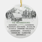 Décoration En Céramique Snowy Mountain Winter Log Cabine X13 (Devant)