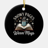 Décoration En Céramique Snowy Pages Bookish Christmas Ornament (Devant)