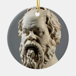 Décoration En Céramique Socrates, tête de marbre, copie d'un bronze de