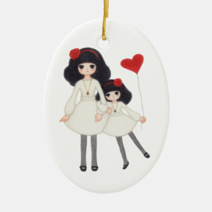 Décoration En Céramique Soeurs - pour toujours amies !