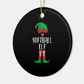 Décoration En Céramique Softball Elf Christmas Party Correspondant groupe  (Gauche)