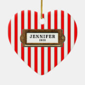 Décoration En Céramique Softball Noël 2023 (Dos)