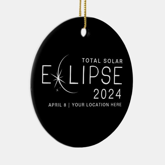 Décoration En Céramique Solar Eclipse 2024 Personnalisé Emplacement Garde  (Droite)