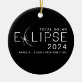 Décoration En Céramique Solar Eclipse 2024 Personnalisé Emplacement Garde  (Devant)