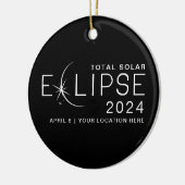 Décoration En Céramique Solar Eclipse 2024 Personnalisé Emplacement Garde  (Gauche)