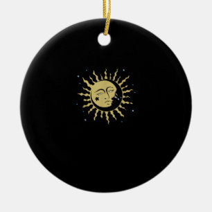Décoration En Céramique Soleil Lune Avec 90s Sorcière Whimsigoth esthétiqu
