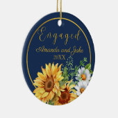 Décoration En Céramique Soleils Floraux Rustiques Fiancés (Droite)