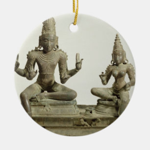 Décoration En Céramique Somaskanda, Chola, Tamil Nadu (bronze)