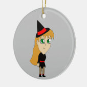 Décoration En Céramique sorcière chibi (Gauche)