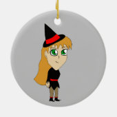 Décoration En Céramique sorcière chibi (Dos)