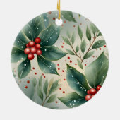 Décoration En Céramique Souhaits de Noël de Snowman (Dos)