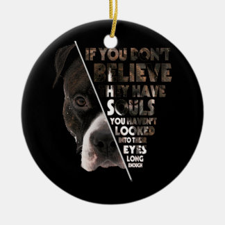 Décoration En Céramique Soul Pitbull J'Aime Pitbull Chien Ils Ont Des Âmes