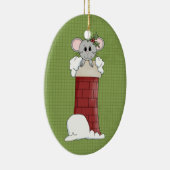 Décoration En Céramique Souris de Noël en céramique (Droite)