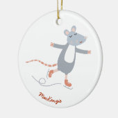 Décoration En Céramique Souris de patinage personnalisé (Gauche)