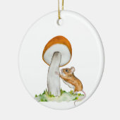 Décoration En Céramique Souris drôle avec champignon sauvage (Gauche)
