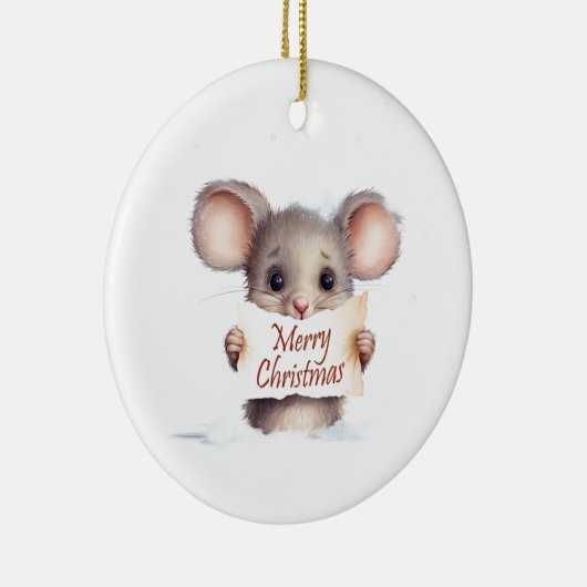 Décoration En Céramique Souris Joyeux Noël (Droite)