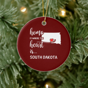 Décoration En Céramique South Dakota home is where the heart is