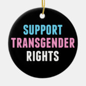 Décoration En Céramique Soutien aux droits transgenres Noël (Devant)