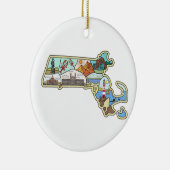 Décoration En Céramique Souvenir de Boston Cape Cod Salem (Droite)