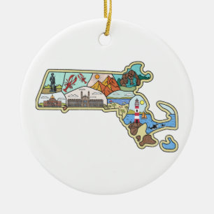 Décoration En Céramique Souvenir de Boston Cape Cod Salem