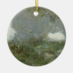 Décoration En Céramique Souvenir de Mortefontaine, 1864