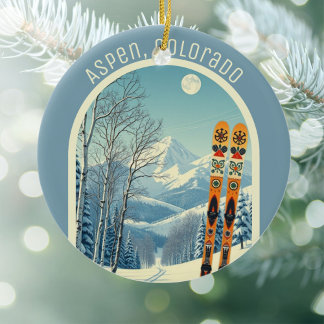 Décoration En Céramique Souvenir de ski Aspen Colorado