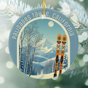 Décoration En Céramique Souvenir de ski Palisades Tahoe Californie