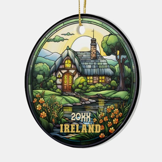 Décoration En Céramique Souvenir d'Irlande personnalisée (Gauche)