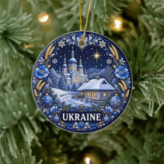 Décoration En Céramique Souvenir hivernal d'Ukraine
