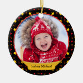 Décoration En Céramique Souvenirs de Noël commémoratifs ・ Coeurs et étoile (Devant)