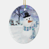 Décoration En Céramique Sparkle Snowman Keepsaké (Droite)