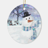 Décoration En Céramique Sparkle Snowman Keepsaké (Gauche)