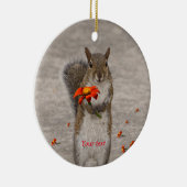 Décoration En Céramique Spécial pour vous Écureuil avec fleur (Droite)