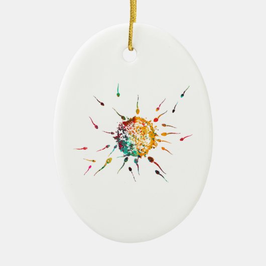 Décoration En Céramique Spermes et ovule (Devant)