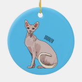 Décoration En Céramique Sphynx cat (Dos)