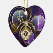 Décoration En Céramique Spider Steampunk sur Arrière - plan pourpre (Gauche)