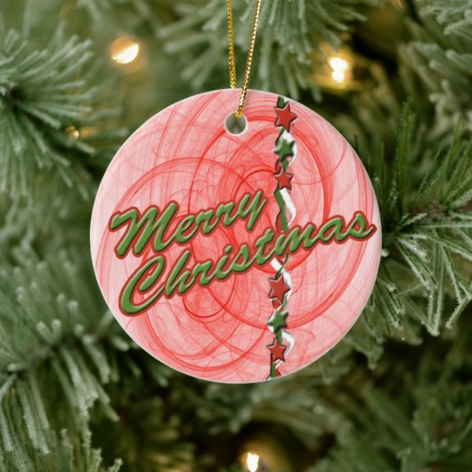 Décoration En Céramique Spirales et étoiles de Noël (Arbre)