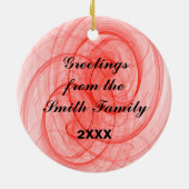 Décoration En Céramique Spirales et étoiles de Noël (Dos)