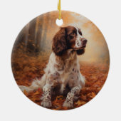 Décoration En Céramique Springer Spaniel à l'automne Feuilles automne Insp (Dos)