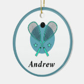 Décoration En Céramique Squash Racquetball Racketball Joueur Entraîneur En (Gauche)