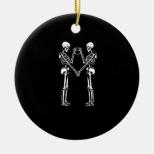 Décoration En Céramique Squelette Coeur Mains signe Halloween Costume Clas
