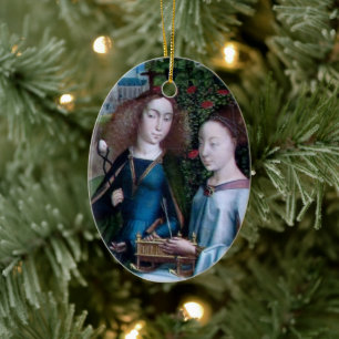 Décoration En Céramique SS. Agatha et Christina (détail ; M 070)