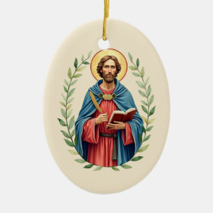 Décoration En Céramique St Luc que la paix et les bénédictions de Dieu soi