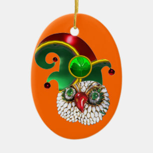 DÉCORATION EN CÉRAMIQUE ST PATRICK JEWEL OWL ET ELF CASQUETTE AVEC SHAMROC