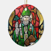 Décoration En Céramique St. Patrick, Stainglass Image, Irish Orament (Gauche)