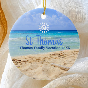 Décoration En Céramique St Thomas Beach Vacances Famille Voyage