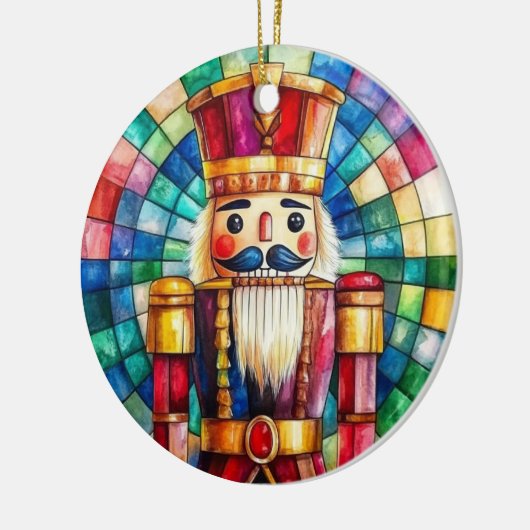 Décoration En Céramique Stained Glass Nutcracker Personalized Christmas (Gauche)