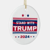 Décoration En Céramique Stand with Trump~2024~MAGA (Droite)