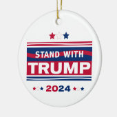 Décoration En Céramique Stand with Trump~2024~MAGA (Gauche)