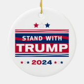 Décoration En Céramique Stand with Trump~2024~MAGA (Dos)